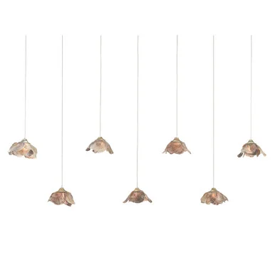 Catrice Collection Seven Light Pendant in Natural Shell/Contemporary Silver Leaf (142|9000-1055)