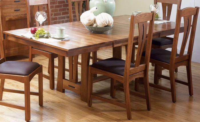 Cattail Bungalow Trestle Table in Amber CATAM6300