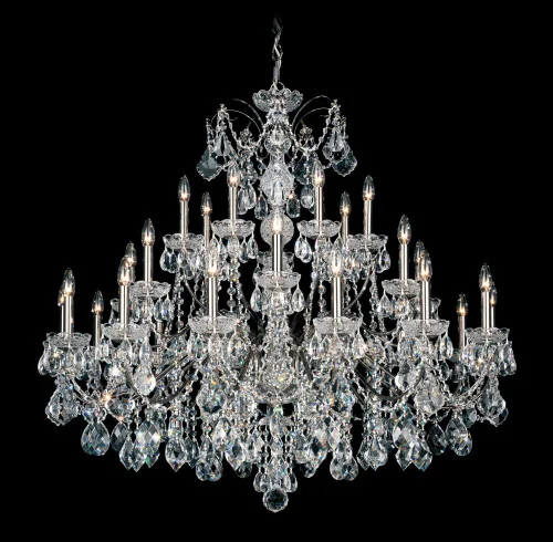 Century 28 Light 120V Chandelier in Antique Silver with Heritage Handcut Crystal (168|1718-48)