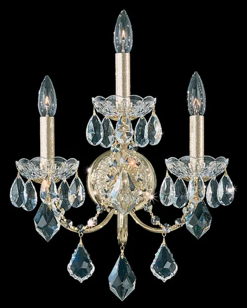 Century 3 Light 120V Wall Sconce in Aurelia with Heritage Handcut Crystal (168|1703-211)