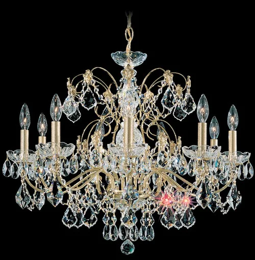 Century 9 Light 120V Chandelier in Antique Silver with Heritage Handcut Crystal (168|1709-48)