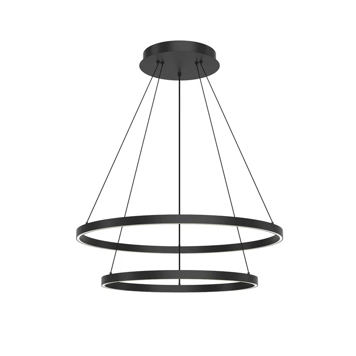 Cerchio LED Chandelier in Black (347|CH87232-BK)