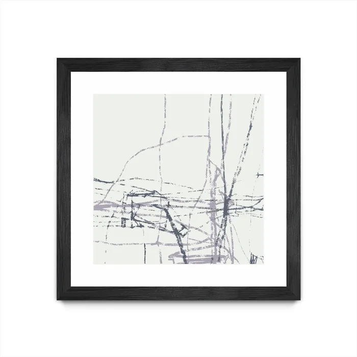 Chalk Doodles H Matted and Framed Black 30×30 Wall Art|uvre dart murale encadre noire et mate Chalk Doodles H 30×30