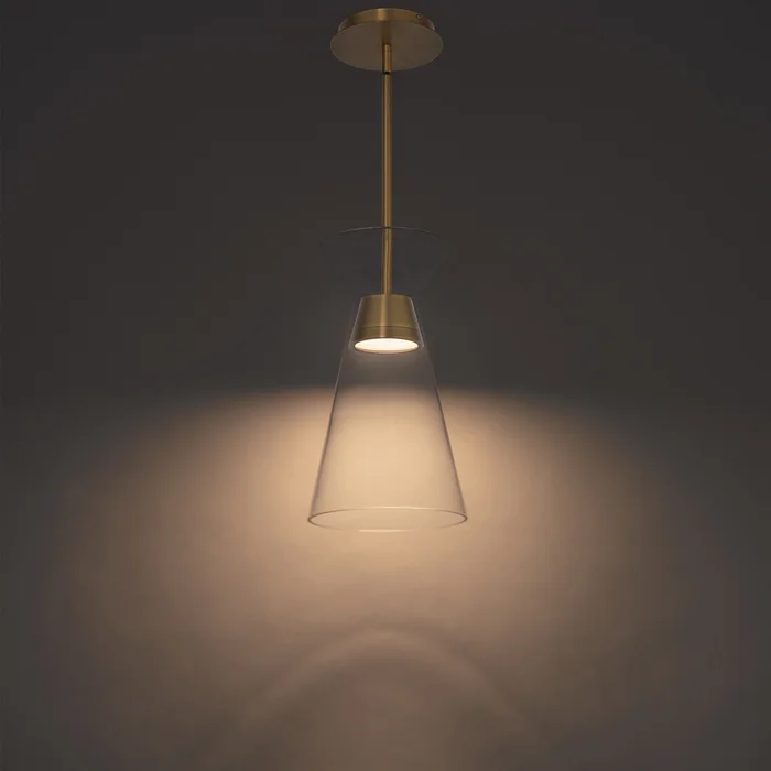 Chandra LED Mini Pendant in Aged Brass (34|PD-87214-AB)