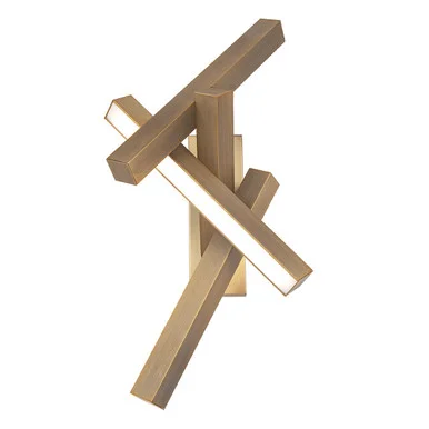 Chaos LED Wall Sconce in Aged Brass (281|WS-64832-AB)
