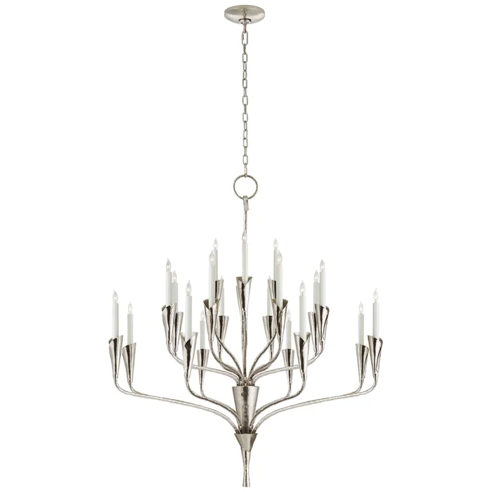 Chapman & Myers Aiden Large Chandelier in Polished Nickel Ceiling Light W40.5″ x H44.5″