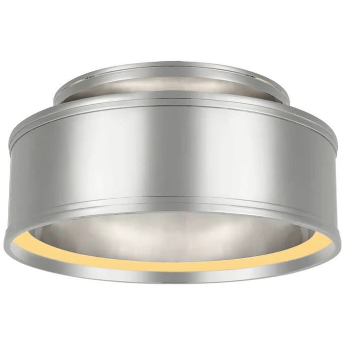 Chapman & Myers Connery 14″ Flush Mount in Polished Nickel Ceiling Light W14″ x H6.25″