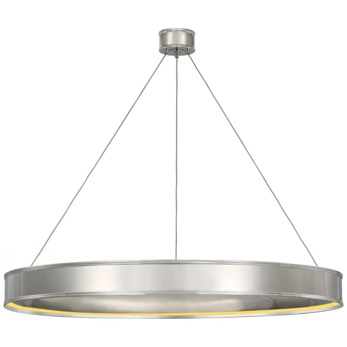 Chapman & Myers Connery 50″ Ring Chandelier in Polished Nickel Ceiling Light W50″