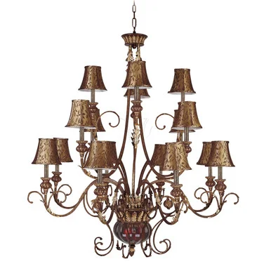 Charlotte 18 Light Chandelier in Brown (45|328-GC-SH13)