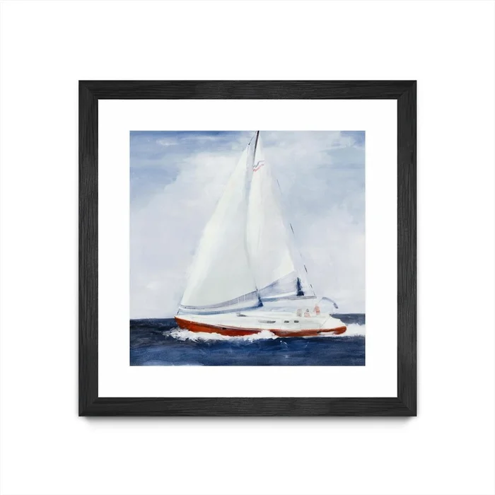 Chasing The Sun Matted and Framed Black 30×30 Wall Art|uvre dart murale encadre noire et mate Chasing The Sun 30×30