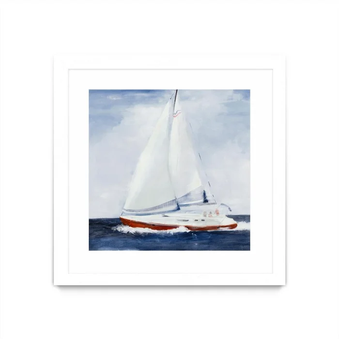 Chasing The Sun Matted and Framed White 36×36 Wall Art|uvre dart murale encadre blanche et mate Chasing The Sun 36×36