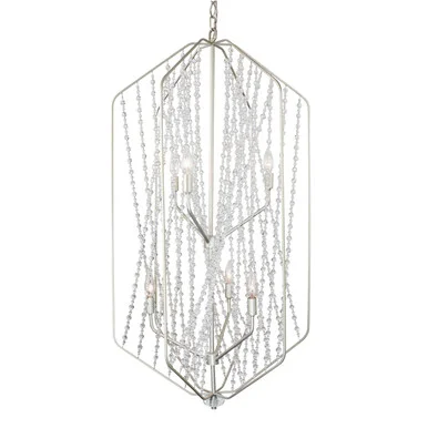 Chelsea Six Light Foyer Pendant in Silverado (137|321F06SO)