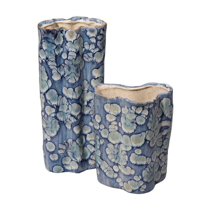 cloud ceramic decorative set of 2 vases
