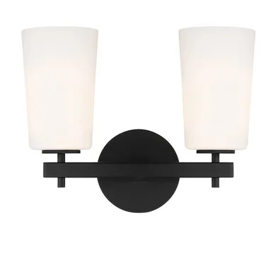 Colton Two Light Wall Sconce in Black (60|COL-102-BK)