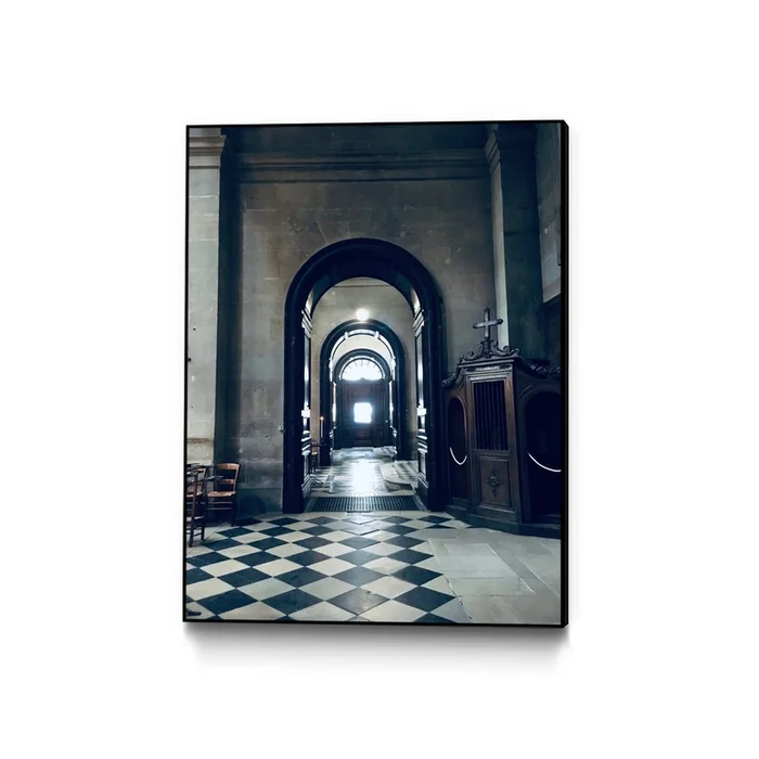 Confessional Canvas Framed Black 24×32 Wall Art|uvre d’art murale sur toile encadre noire Confessional 24×32