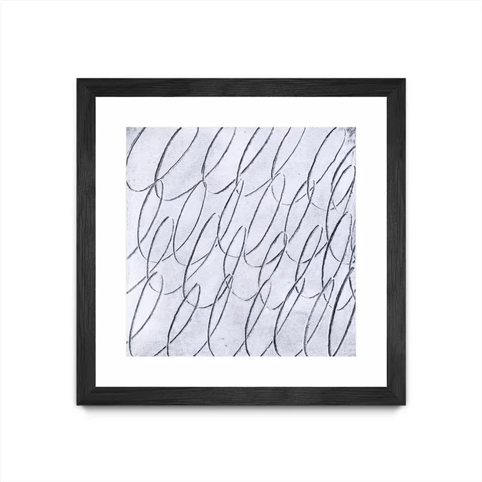 Contemplating Style Matted and Framed Black 30×30 Wall Art|uvre dart murale encadre noire et mate Contemplating Style 30×30