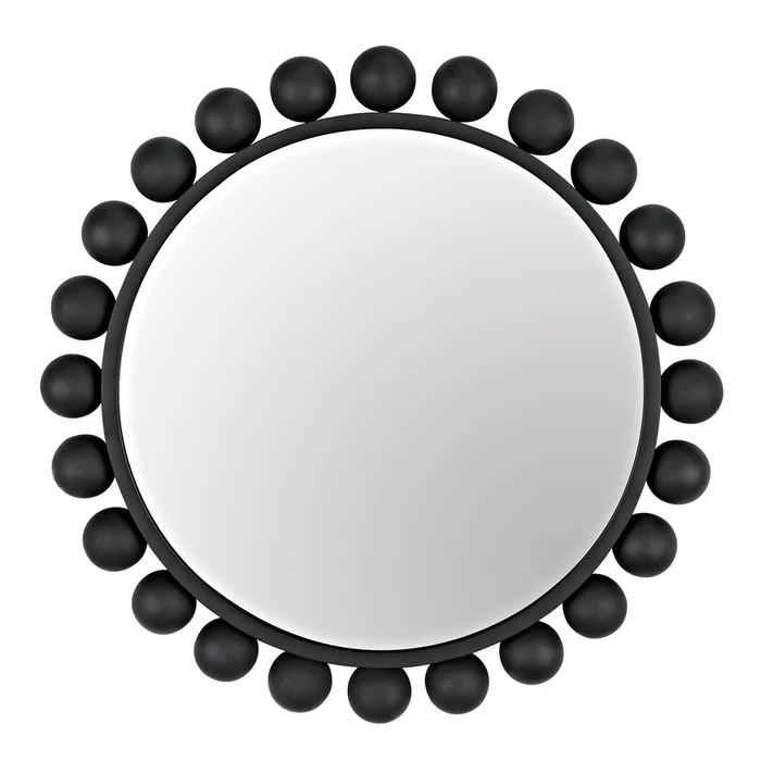 cooper mirror, black steel
