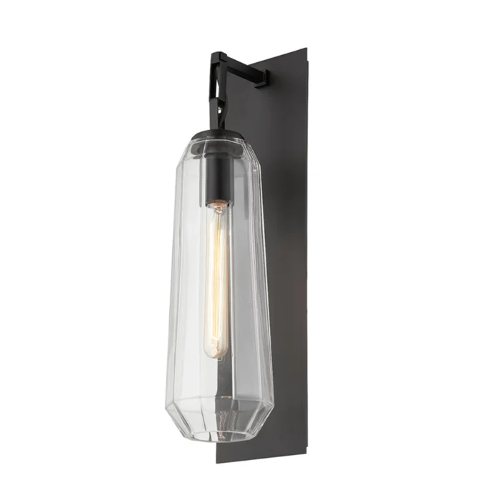 Copenhagen 1-Light Wall Sconce in Black Brass 5.5L x 5.5W x 19.75H