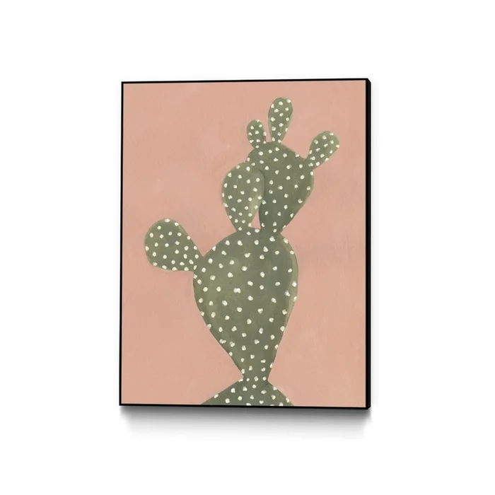 Coral Cacti Ii Canvas Framed Black 24×32 Wall Art|uvre d’art murale sur toile encadre noire Coral Cacti Ii 24×32