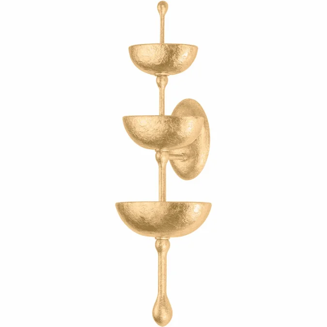 Corbett 437-30-VGL Aura Modern Vintage Gold Leaf Wall Sconce Lighting