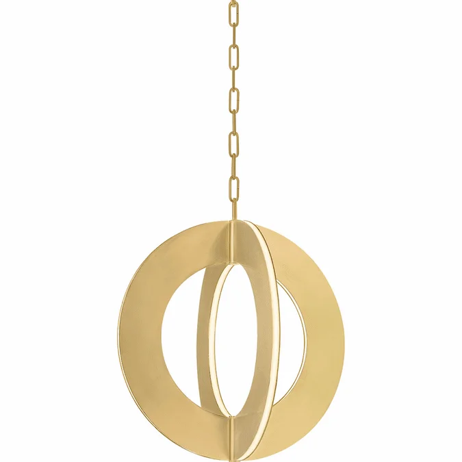 Corbett 507-21-VB Samos Modern Vintage Brass LED 21″ Hanging Lamp