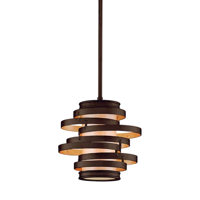 Corbett Vertigo 1-LT Mini Pendant – Bronze And Gold Leaf – 113-41