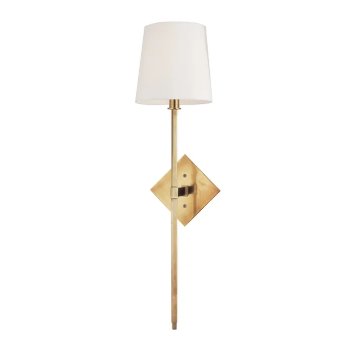 Cortland 1-Light Wall Sconce in Aged Brass 6.5L x 6.5W x 25.5H