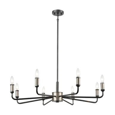 Cortlandt Eight Light Chandelier in Iron (45|15396/8)