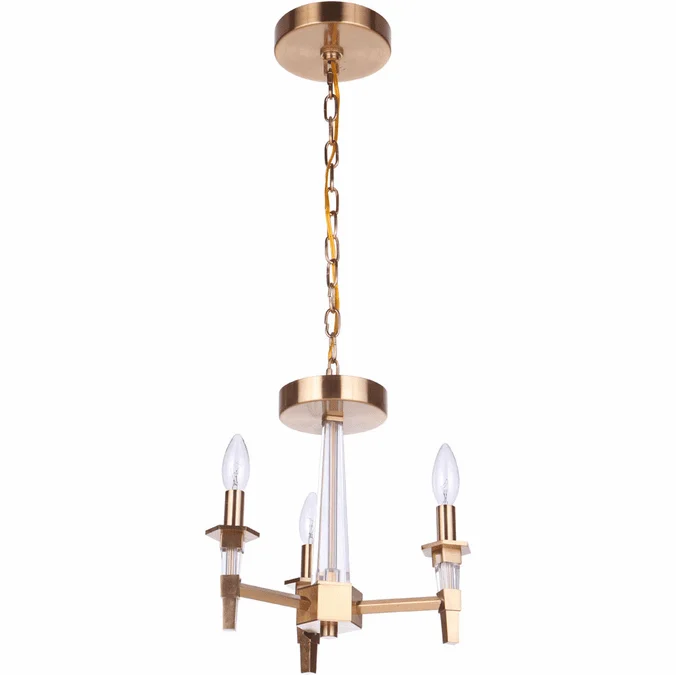 Craftmade 53253-SB Tarryn Contemporary Satin Brass Mini Ceiling Pendant Light