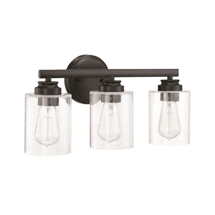 Craftmade Bolden 3-LT Bathroom Vanity – Flat Black – 50503-FB