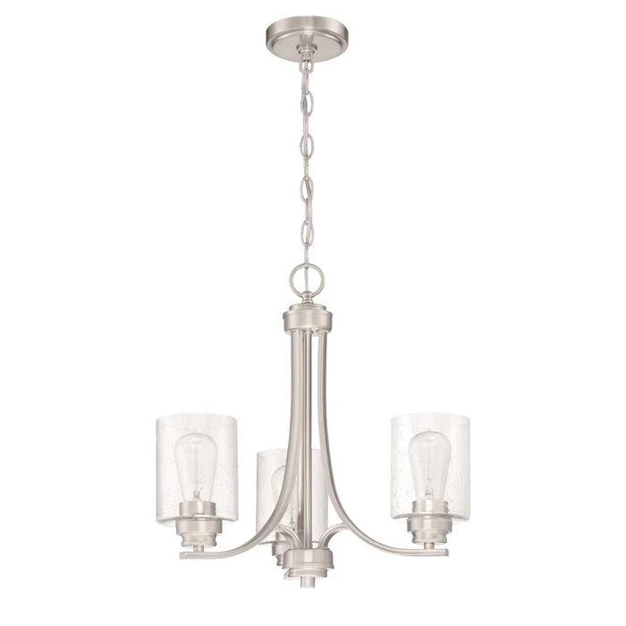 Craftmade Bolden 3-LT Chandelier – Brushed Polished Nickel – 50523-BNK