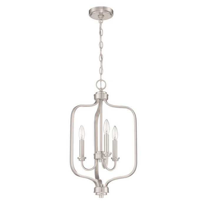 Craftmade Bolden 3-LT Foyer Light – Brushed Polished Nickel – 50533-BNK