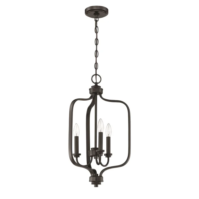 Craftmade Bolden 3-LT Foyer Light – Flat Black – 50533-FB