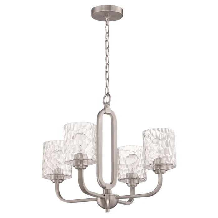 Craftmade Collins 4-LT Chandelier – Brushed Polished Nickel – 54224-BNK