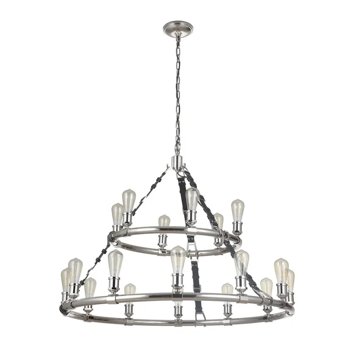 Craftmade Gallery Huxley 18-LT Chandelier – Polished Nickel – 48118-PLN