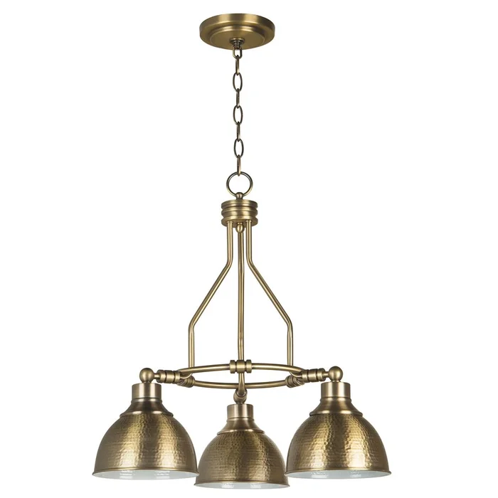 Craftmade Timarron 3-LT Down Chandelier – Legacy Brass – 35923-LB