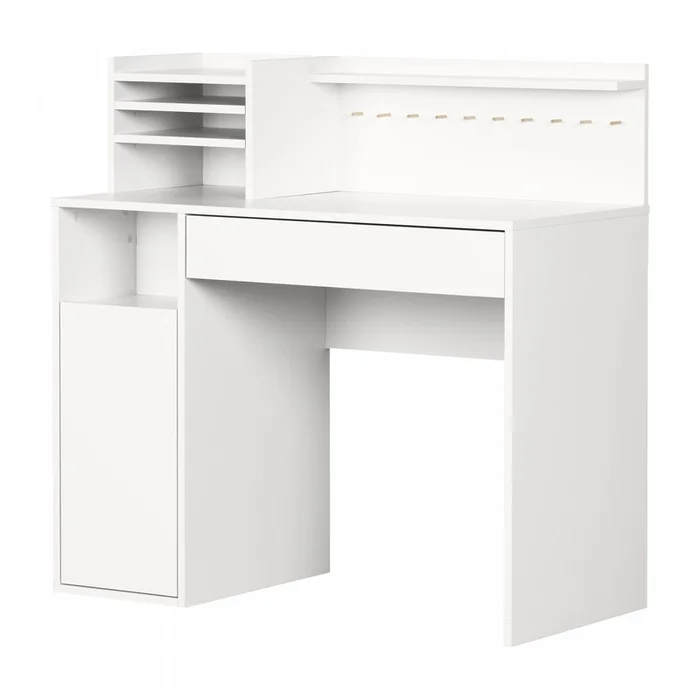 Crea Craft Table With Hutch – Pure White | Table dartisanat Crea avec crdence – blanc solide | D83GQGS7