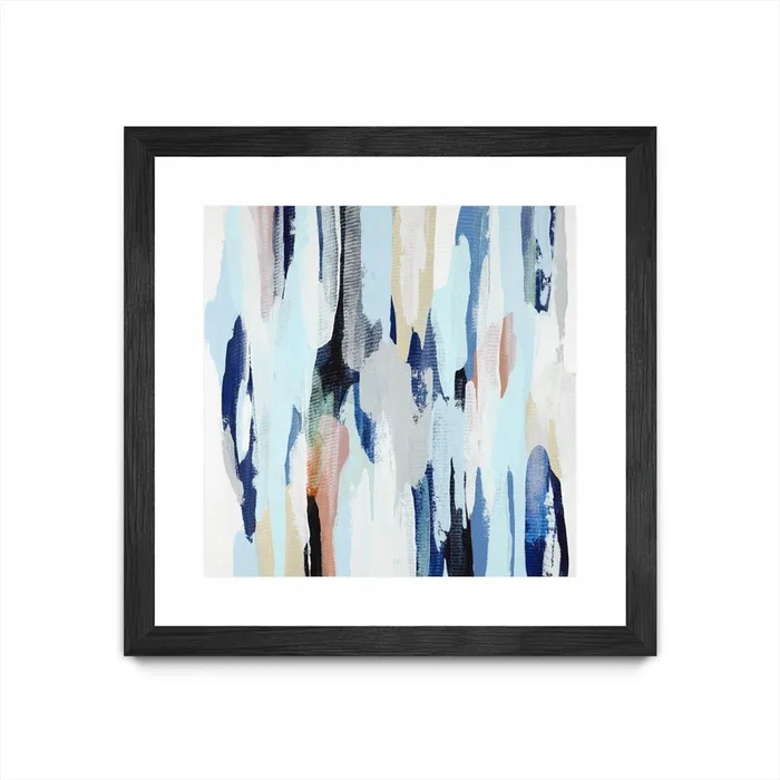 Creating Coastal Matted and Framed Black 30×30 Wall Art|uvre dart murale encadre noire et mate Creating Coastal 30×30