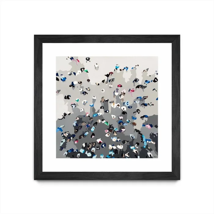 Crowd Sourcing Matted and Framed Black 30×30 Wall Art|uvre dart murale encadre noire et mate Crowd Sourcing 30×30