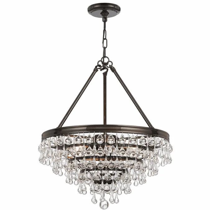 Crystorama 136-VZ Calypso Vibrant Bronze Mini Chandelier Light