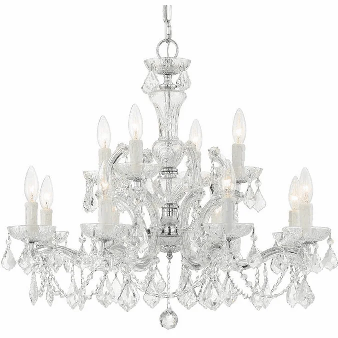 Crystorama 4479-CH-CL-MWP Maria Theresa Polished Chrome Lighting Chandelier