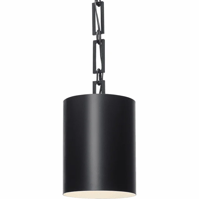 Crystorama 8680-MK-WH Alston Modern Matte Black Mini Hanging Light