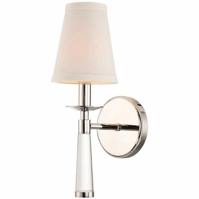 Crystorama 8861-PN Baxter Polished Nickel Wall Lighting Sconce