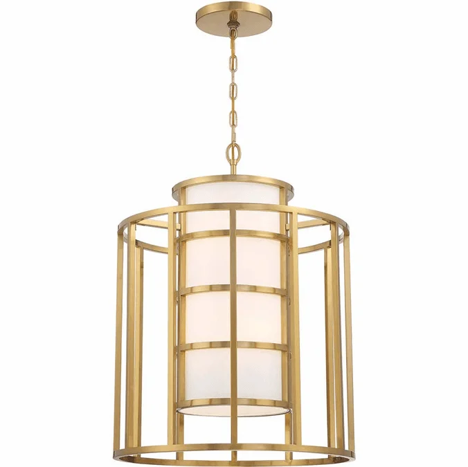 Crystorama 9597-LG Hulton Luxe Gold Pendant Light Fixture