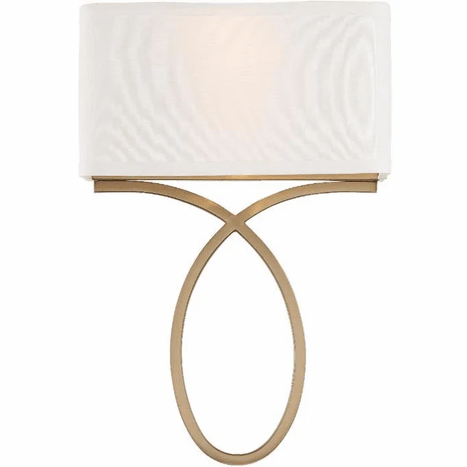Crystorama BRK-A3702-VG Brinkley Modern Vibrant Gold Wall Light Sconce