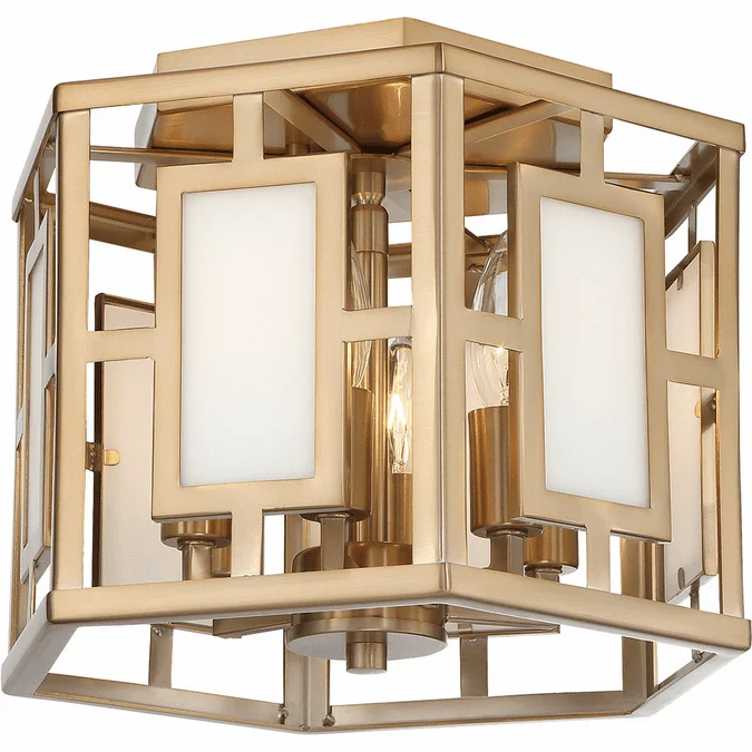 Crystorama HIL-990-VG Hillcrest Modern Vibrant Gold Ceiling Light Fixture