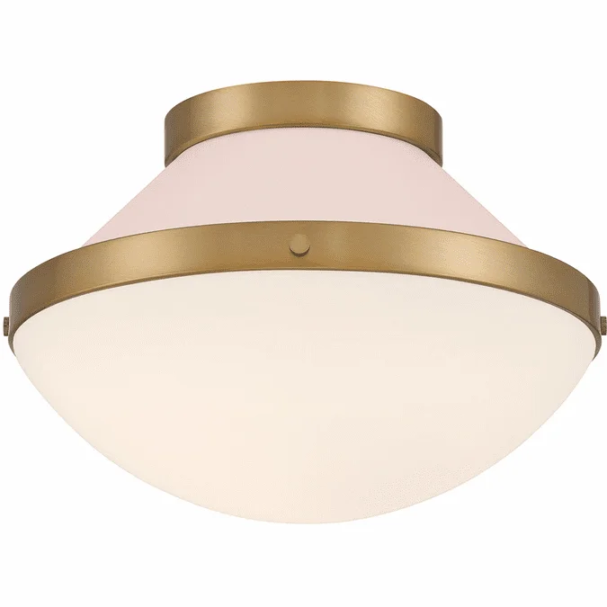 Crystorama XAN-8001-VG-BH Xander Contemporary Vibrant Gold / Blush Ceiling Lighting