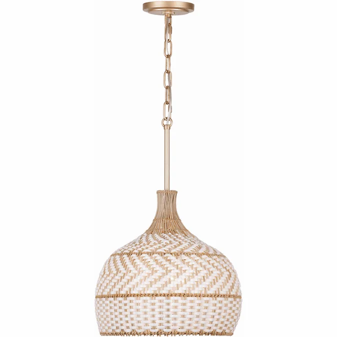 Crystorama ZAN-9003-SG Zanzibar Soft Gold 14″ Drop Ceiling Light Fixture