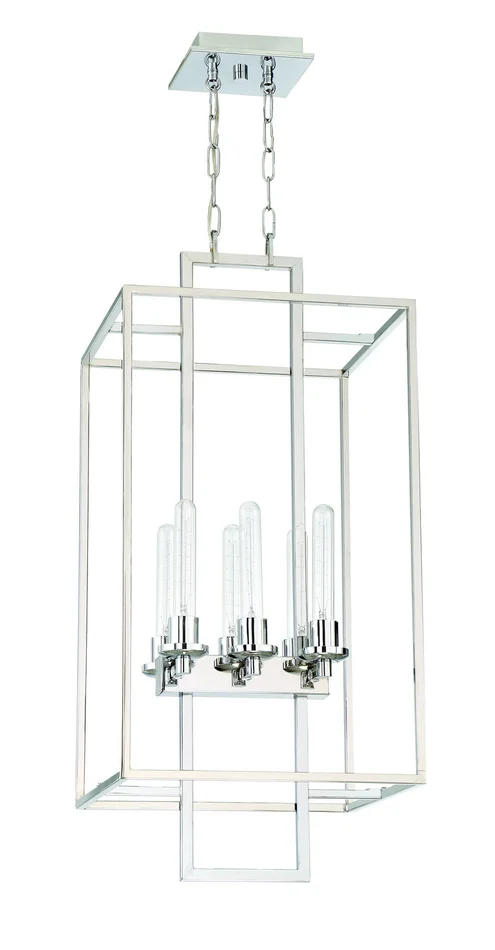Cubic Six Light Foyer Pendant