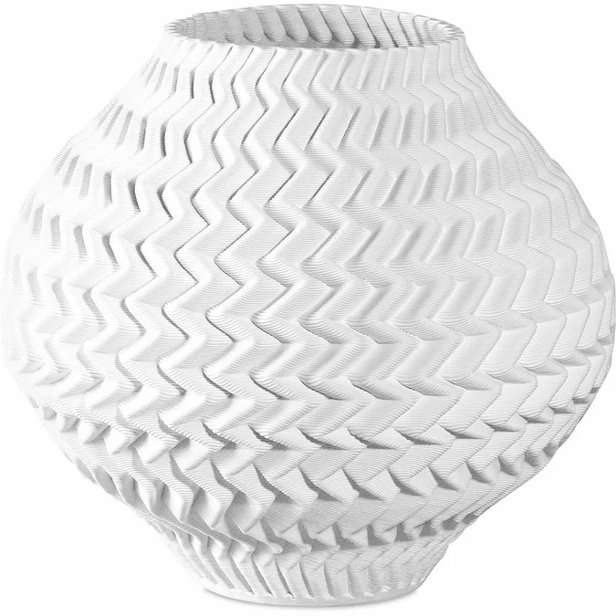 Currey & Company 1200-0788 Plisse Contemporary White Small Vase